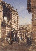 John varley jnr THe School near the Babies-Sharouri,Cairo (mk37) oil painting